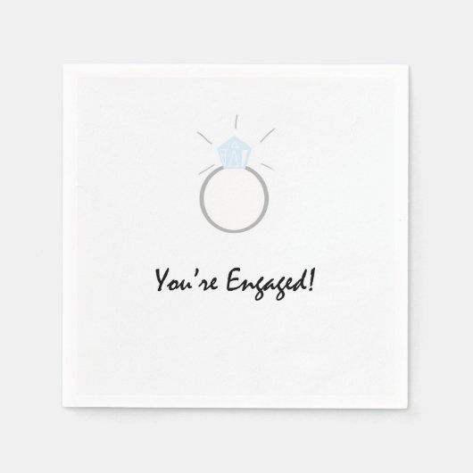 Napkins für die Verlobungspartei Serviette (Vorderseite)