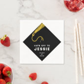 Napkins: Gold und Black Graduation Party Serviette (Beispiel)