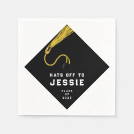 Napkins: Gold und Black Graduation Party Serviette