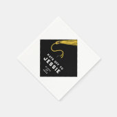 Napkins: Gold und Black Graduation Party Serviette (Ecke)