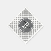 Napkins, grau und weiß serviette (Ecke)