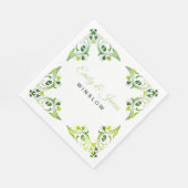 Napkins-Grüne Extravagante Leaf-Grenzen Serviette (Ecke)