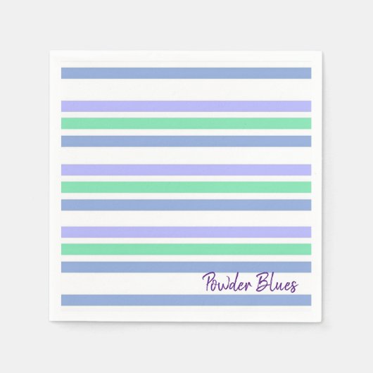 Napkins, grüne Lila Streifen Serviette (Vorderseite)