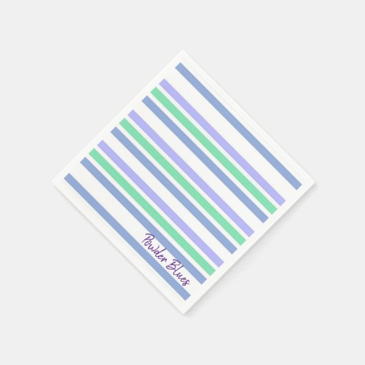 Napkins, grüne Lila Streifen Serviette (Ecke)