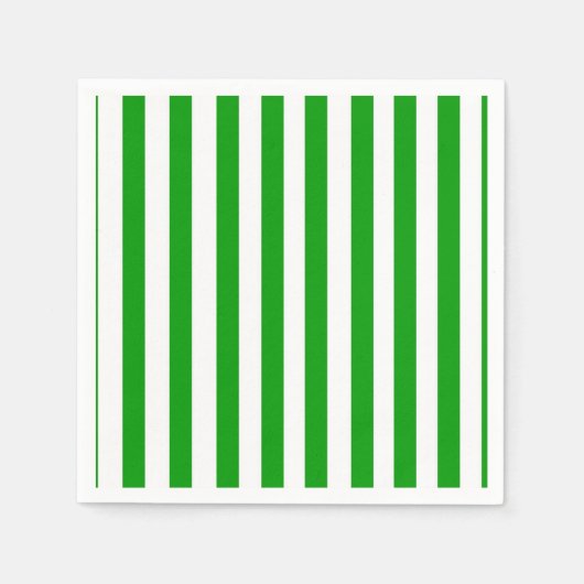 Napkins, Grüner und Weißer Streifen Serviette (Vorderseite)
