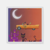Napkins Halloween Hexe im Autos-Funny-Sprichwort Serviette (Vorderseite)