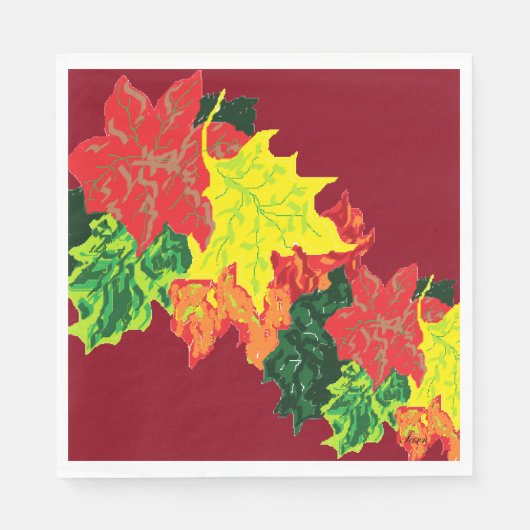 Napkins Herbstleaves Serviette (Vorderseite)