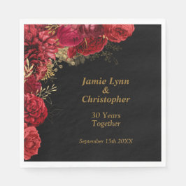 Napkins Hochzeitstag von Roter Flora Serviette