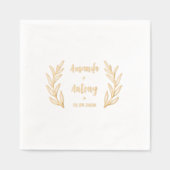 Napkins im Retro-Blumenstil gestempelt. Servietten Mit Folie (Vorderseite)