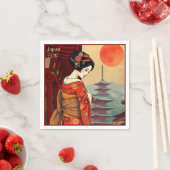 Napkins Japan geisha maiko japanisch Restaurant Serviette (Beispiel)
