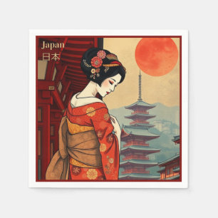 Napkins Japan geisha maiko japanisch Restaurant Serviette