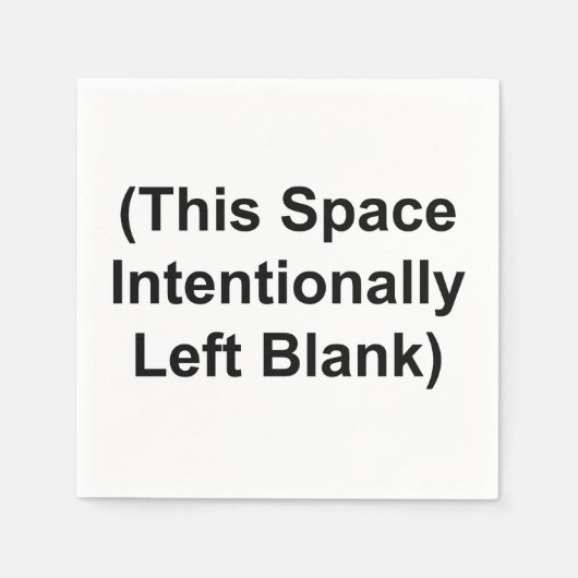 Napkins mit "Dieser Raum ist bewusst Links" Serviette (Vorderseite)