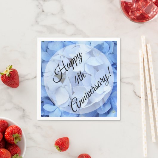 Napkins - Papier - Blue Hydrangea Serviette (Beispiel)