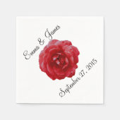 Napkins - Papier - Rote Rote Rose Serviette (Vorderseite)