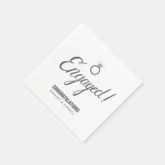 Napkins, Partei des grauen und weißen Engagements Serviette (Ecke)