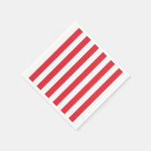 Napkins, Rot und Weiß Streifen Serviette (Ecke)