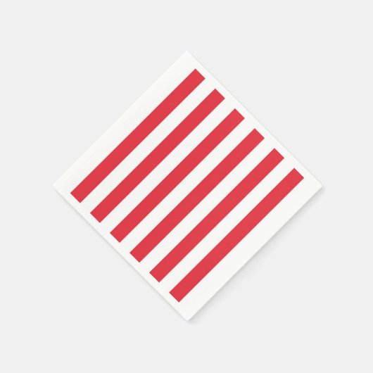 Napkins, Rot und Weiß Streifen Serviette (Ecke)