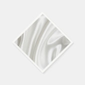 Napkins, Satin White Serviette (Ecke)