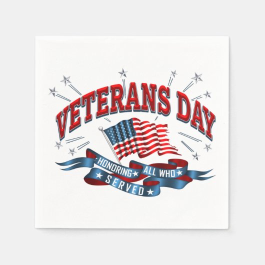 Napkins "Veteranentag" Serviette (Vorderseite)