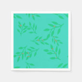 Napkins von Berries und Blätter auf blauem Hinterg Serviette (Vorderseite)