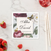 Napkins Wedding Bloom Floral Blume Butterfly Serviette (Beispiel)
