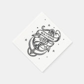 Napkins Wedding Names Anchor Tattoo Traditionelle Serviette (Ecke)