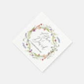 Napkins Wedding Names Wildblume Floral Serviette (Ecke)