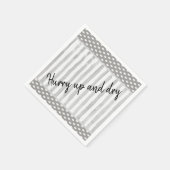 Napkins, weißer grauer Streifen Serviette (Ecke)