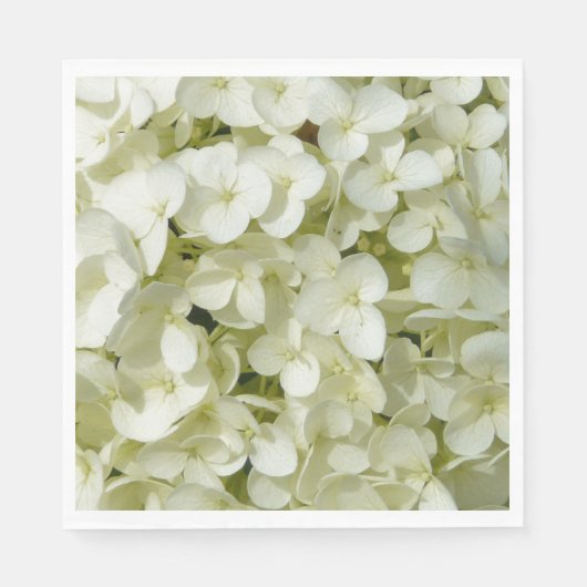 Napkins-White Hydrangeas Serviette (Vorderseite)