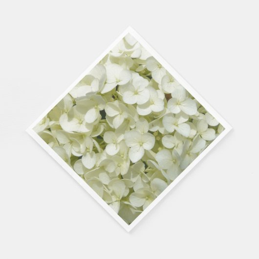 Napkins-White Hydrangeas Serviette (Ecke)