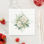 Napkins-White Roses Serviette (Beispiel)