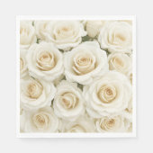 Napkins-White Roses Serviette (Vorderseite)
