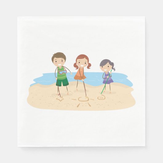 Napkins zeichnete im Sandbuch Serviette (Vorderseite)