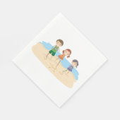 Napkins zeichnete im Sandbuch Serviette (Ecke)