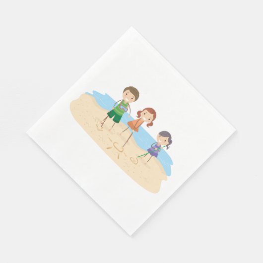 Napkins zeichnete im Sandbuch Serviette (Ecke)