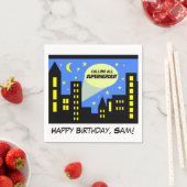 Napkins zum Geburtstag eines Superhelden | Superhe Serviette (Beispiel)