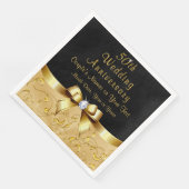 Napkins zum personalisierten 50. Hochzeitstag Serviette (Ecke)