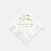 Napkins zum personalisierten 50. Jubiläum Serviette (Ecke)