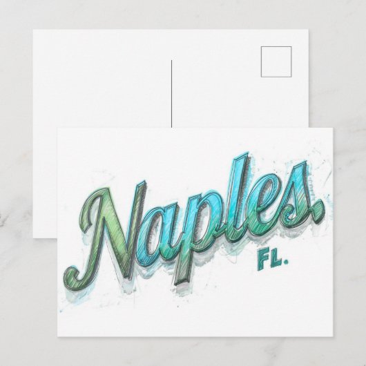 Naples florida dreaming  postkarte (Vorne/Hinten)