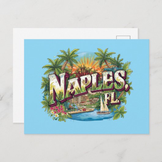 Naples florida dreaming postkarte (Vorne/Hinten)