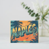 Naples florida dreaming retro postkarte (Stehend Vorderseite)