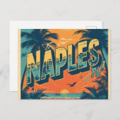 Naples florida dreaming retro postkarte (Vorne/Hinten)
