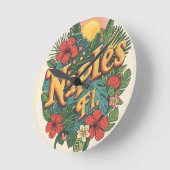 Naples florida dreaming runde wanduhr (Winkel)