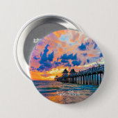 Naples, Florida scenic Button (Vorne & Hinten)