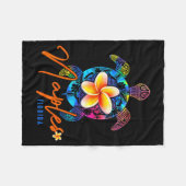 Naples Florida Sea Turtle Tie Dye Trocal Vacation  Fleecedecke (Vorderseite (Horizontal))