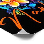 Naples Florida Sea Turtle Tie Dye Trocal Vacation  Poster (Ecke)