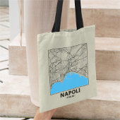 Naples, Italy City Map Tote Bag Tragetasche