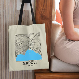 Naples, Italy City Map Tote Bag Tragetasche