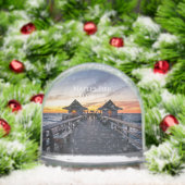 Naples Pier Florida Custom Photo Schneekugeln (Weihnachten)