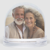 Naples Pier Florida Custom Photo Schneekugeln (Rückseite)